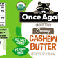 Once Again Organic Creamy Cashew Butter, 16oz - Unsweetened - USDA Organic, Gluten free Certified, Vegan, Kosher, Peanut Free -