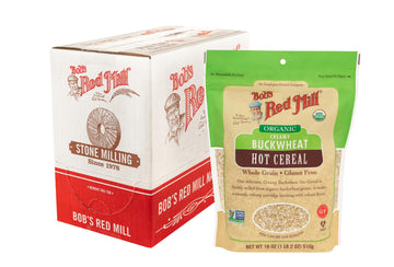 Bob's Red Mill Organic Gluten Free Creamy Buckwheat Hot Cereal, 18oz (Pack of 4) - Non GMO, Whole Grain, Vegan, Kosher