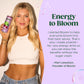 Bloom Nutrition Sparkling Energy Drink - Natural Caffeine  Zero Sugar  180mg Caffeine - Antioxidant-Rich with Green Coffee Bean  Green Tea Extract  Prebiotics - Orange - 12oz 12 Pack