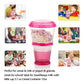 Cereal On The Go, Cup Container Breakfast Drink Milk Cups Portable Yogurt And Travel To-Go Food Containers Storage With Spoon(Re