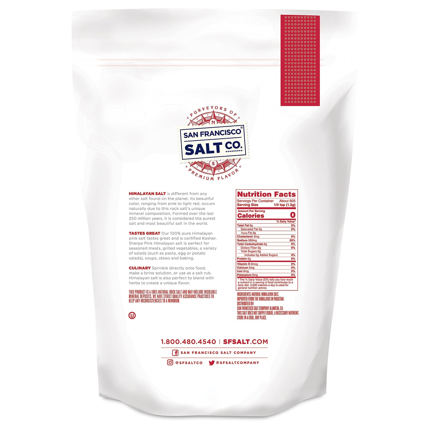 Sherpa Pink Himalayan Salt - 2 lbs. Extra-Fine Grain