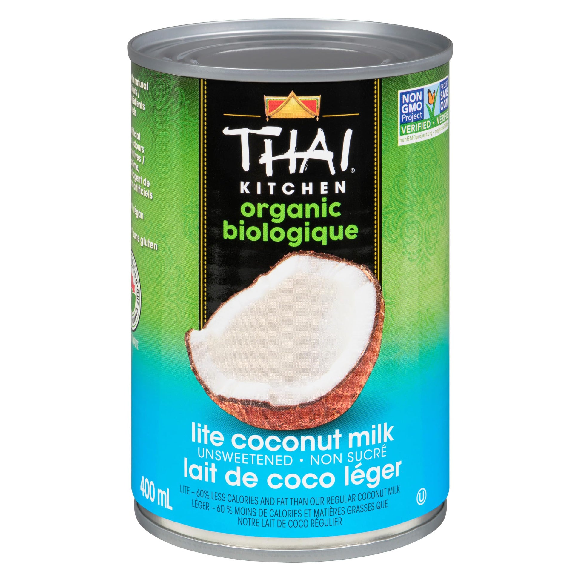Thai Kitchen Organic Unsweetened Lite Coconut Milk, 13.66 Fl Oz (Pack Of 12)