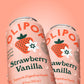 OLIPOP Prebiotic Soda Pop, Strawberry Vanilla, Pantry Pack Packed with Prebiotics, Fiber, and Botanicals, Gluten Free, Vegan, GM