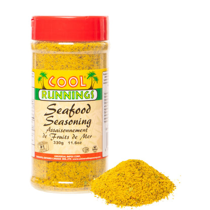 Cool Runnings USA Seafood Seasoning 330g - Authentic Caribbean Spice Blend for Enhancing Grilled, Baked, and Fried Fish and Seaf