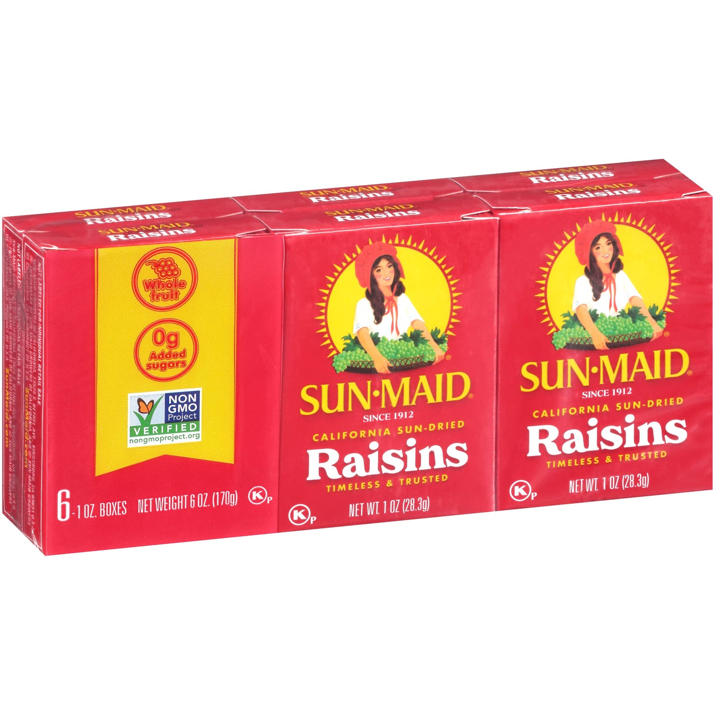 Sun-Maid Raisins, Seedless, 1 Oz, 6 Ct (Pack Of 2)