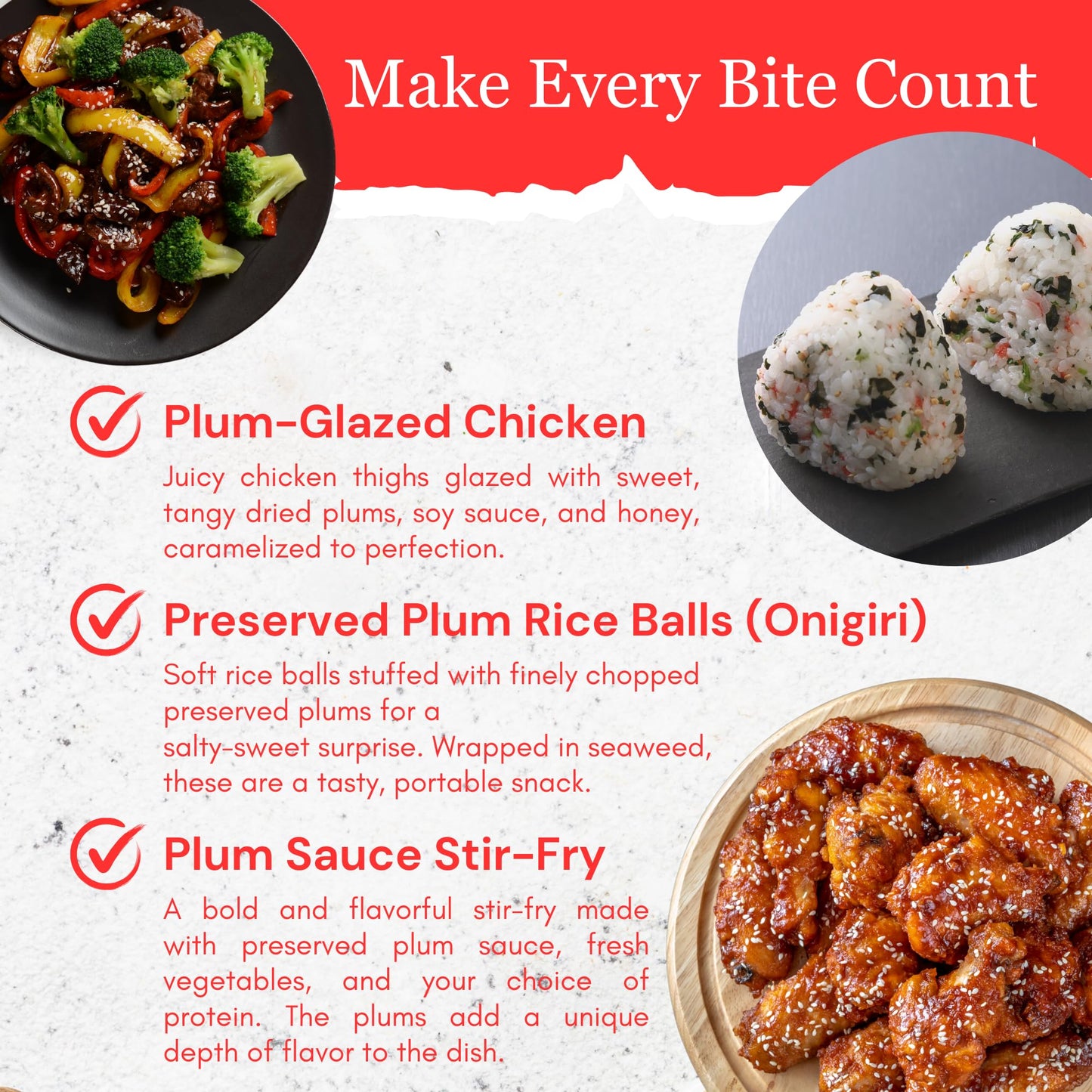Byait Dried Preserved Plum 6 Oz, Approx. 38 Pieces,  Hua Mei, Salted & Sour Plums, Li Hing Mui Candy, Sweet & Salty Snack, Sou