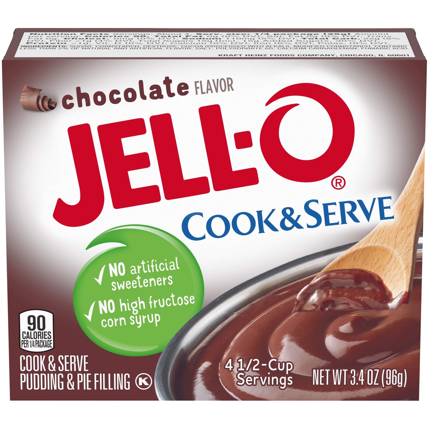 Jell-O Chocolate Pie Filling Mix, 3.4oz Boxes, Pack of 6