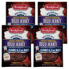 Bridgford Sweet Baby Rays Beef Jerky Sweet Teriyaki 6.2 oz Pack of 4 - High Protein Snacks for Low Carb and High Protein Diets -