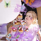 EONNCNT Happy Birthday Cake Topper - Purple Glitter - 6.3x8.2 inches - Paper Material
