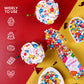 Red Blue And Yellow Sprinkles For Cake Decorating, 3.52Oz Funfetti Edible Pearl Sprinkles For Cupcake Baking Ice Cream Cookie, P