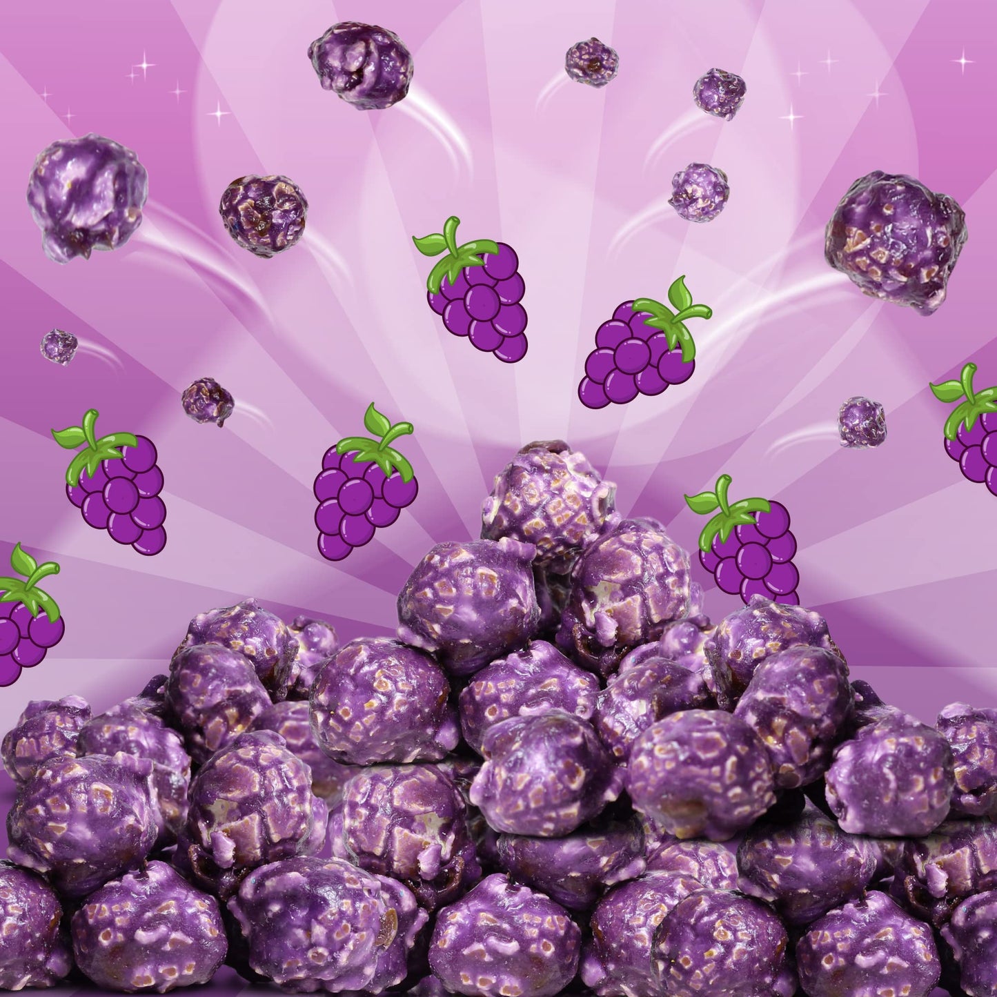 Gourmet Purple Grape Flavored Popcorn By Its Delish 5 Lbs Bulk Bag  Air Popped Pop Corn Snack - Fruity Purple Themed Candy Confe