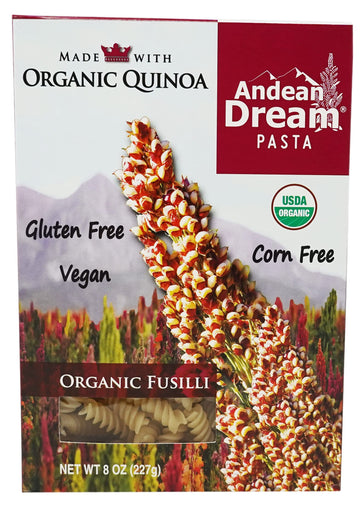 Andean Dream Organic Quinoa Fusilli Pasta, 8 Ounce -- 12 Per Case.12