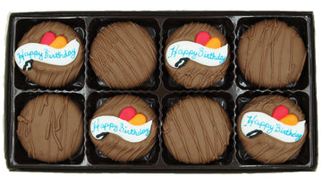 Philadelphia Candies Milk Chocolate Covered OREO Cookies, 8 oz Happy Birthday Gift