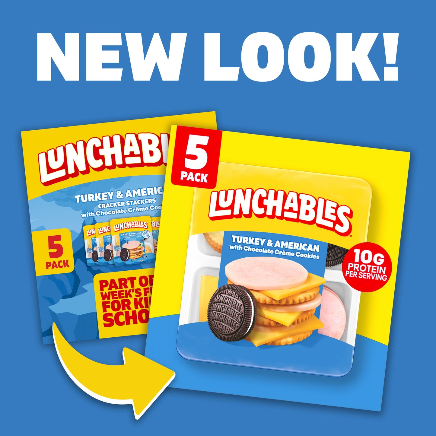 Lunchables Turkey & American with Chocolate Creme Cookies, 5 ct Pack, 3.2 oz Trays