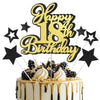 Happy 18th Birthday Cake Topper 18 Birthday Cake Decorations, Happy 18th Birthday Anniversary Party Cake Decorations for Boy Gir