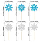 Gyufise 36Pcs Snowflake Cupcake Toppers Glitter Winter Frozen Theme Cupcake Picks For Winter Wonderland Snowflake Theme Baby Sho