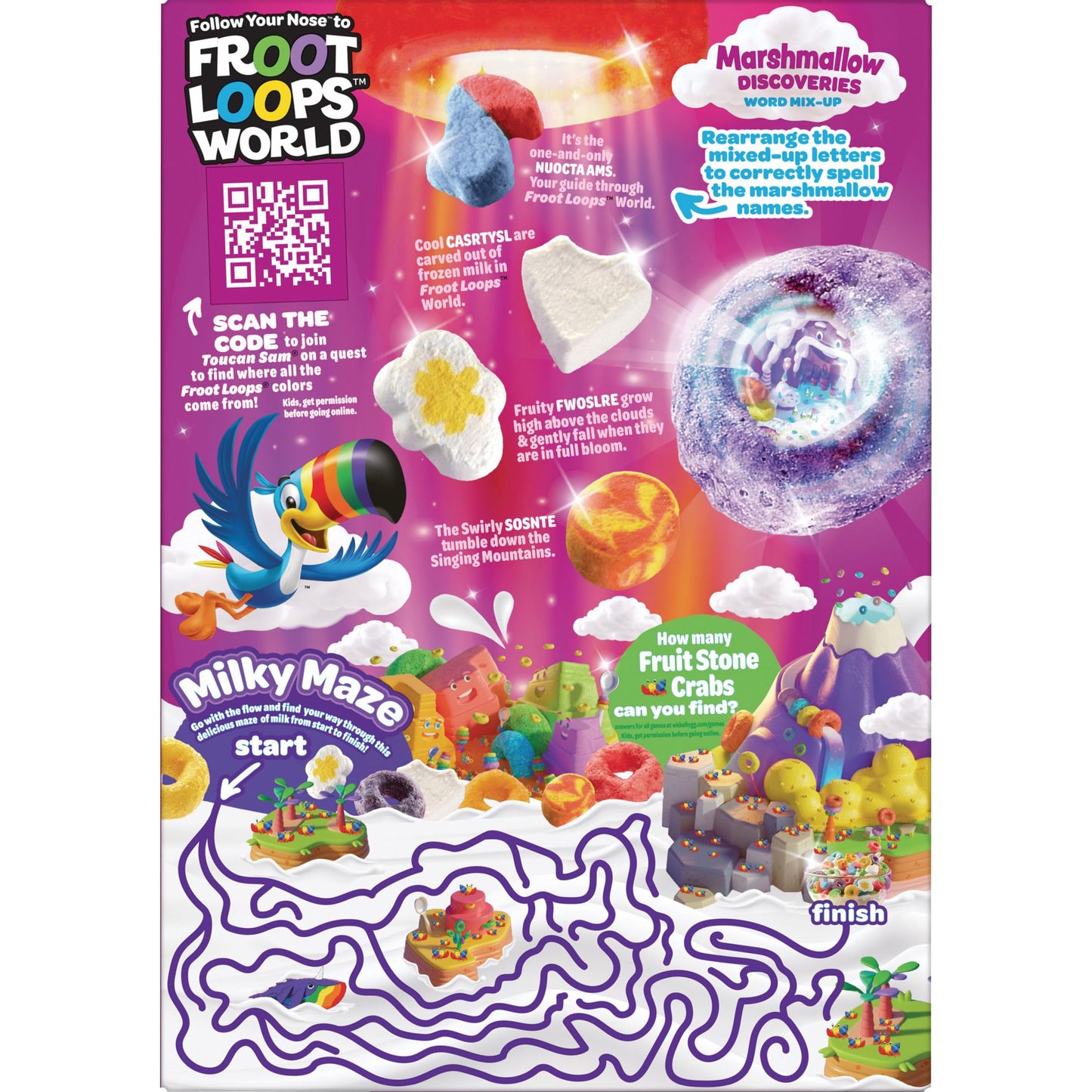 Kelloggs Froot Loops with Marshmallows Breakfast Cereal, 12g Whole Grain, 9.3 oz