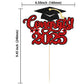 Gyufise 1Pcs Congrats 2025 Cake Topper Glitter Diploma Grad Cap Cake Pick Class Of 2025 Graduation Cake Decoration For 2025 Graduation Theme Party Decorations Supplies Red