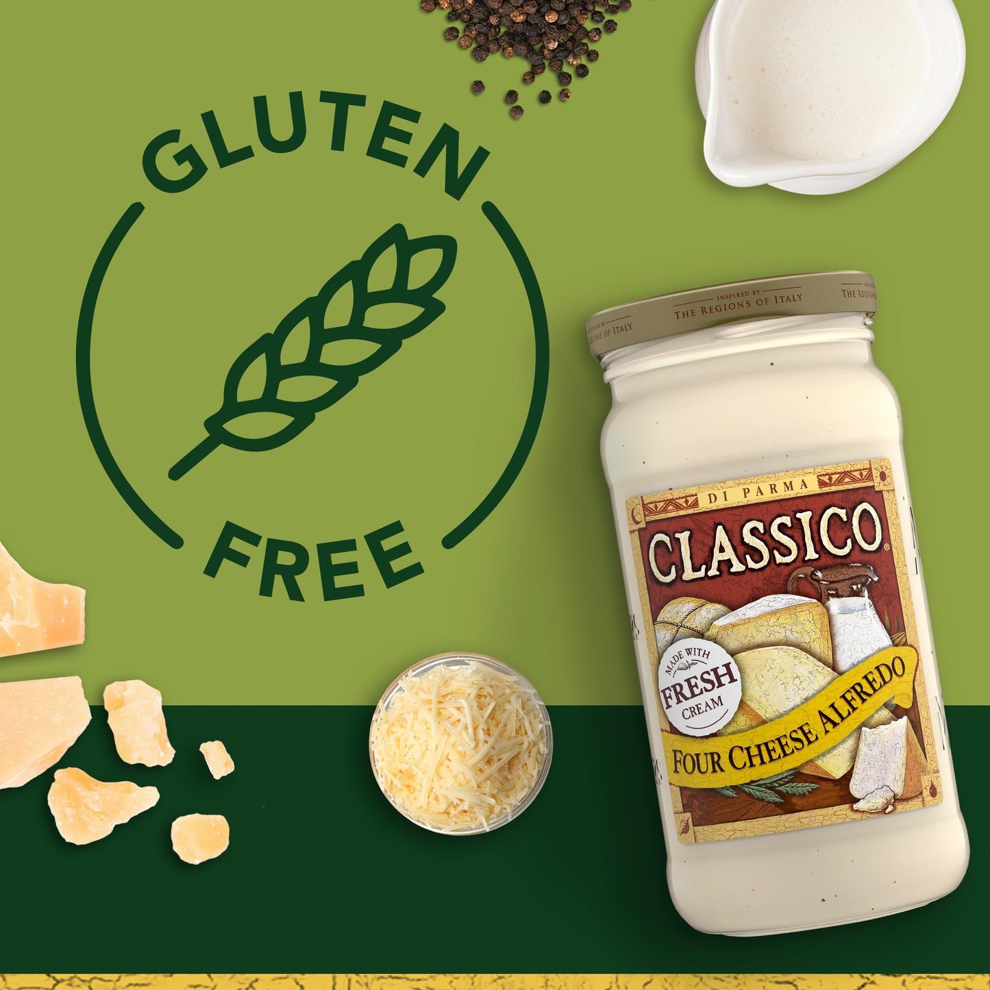Classico Four Cheese Alfredo Pasta Sauce, 15 oz. Jar
