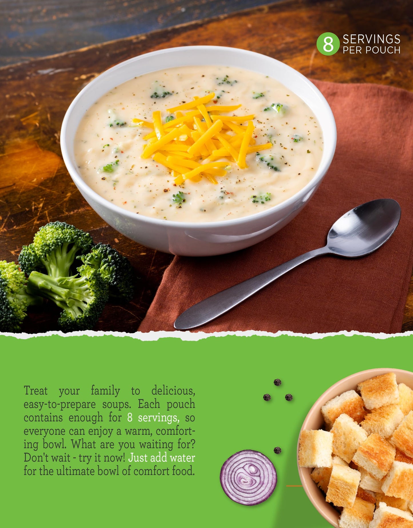 Readywise - Simple Kitchen, Soup Sampler, Variety Pack, 8 Servings Per Pouch, Soup Mix, Family Size, Mre, Gluten Free, Freeze Dr