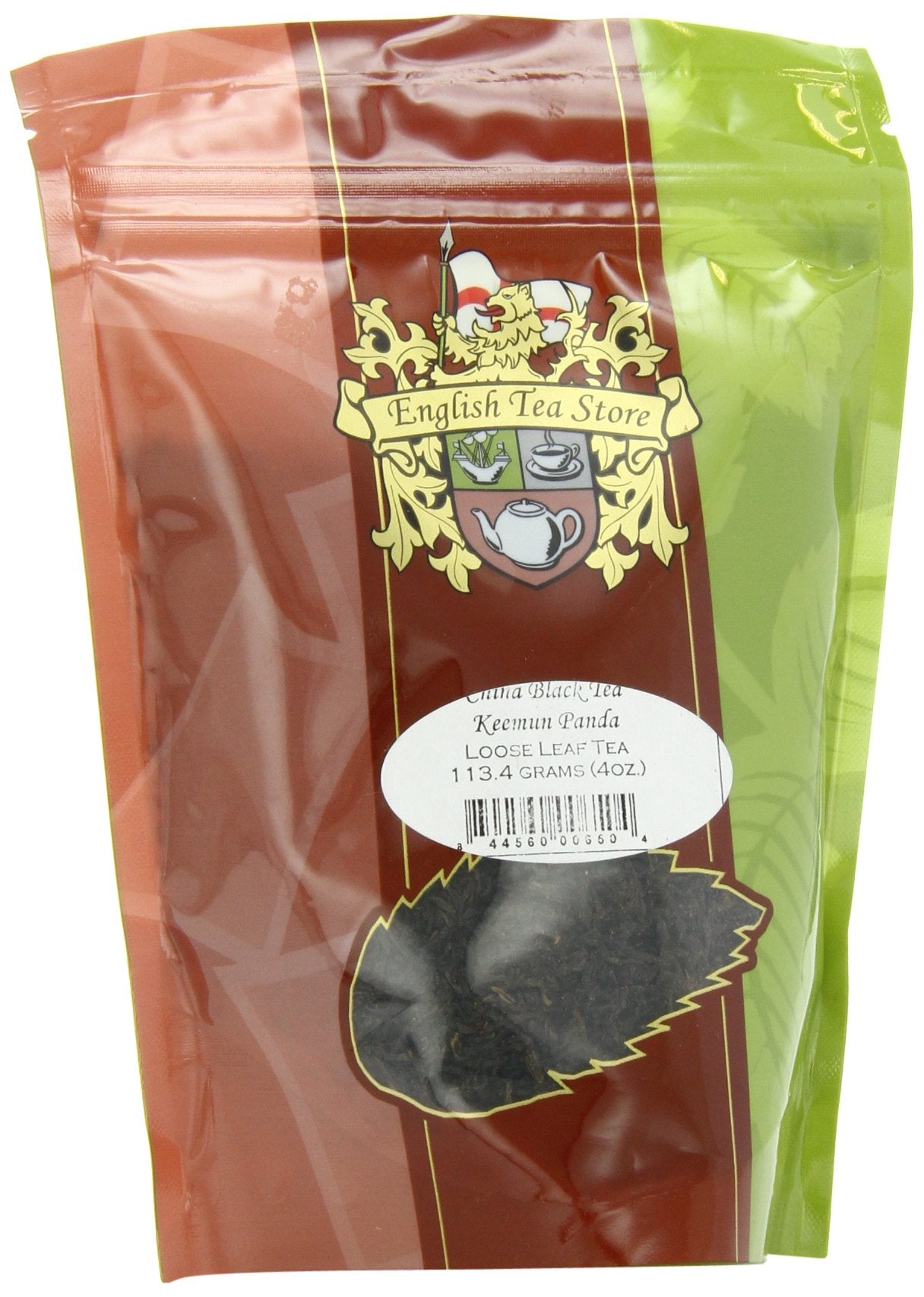 English Tea Store Keemun Panda Black Tea Pouches, 4oz, Loose Leaf, 4 Ounce