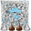Bulk Milk Chocolate Kisses 1 Pound Approx. 100 Pieces - Individually Wrapped Silver Foil Milk Chocolate Candy For Party Favors, Candy Buffets & Gifts