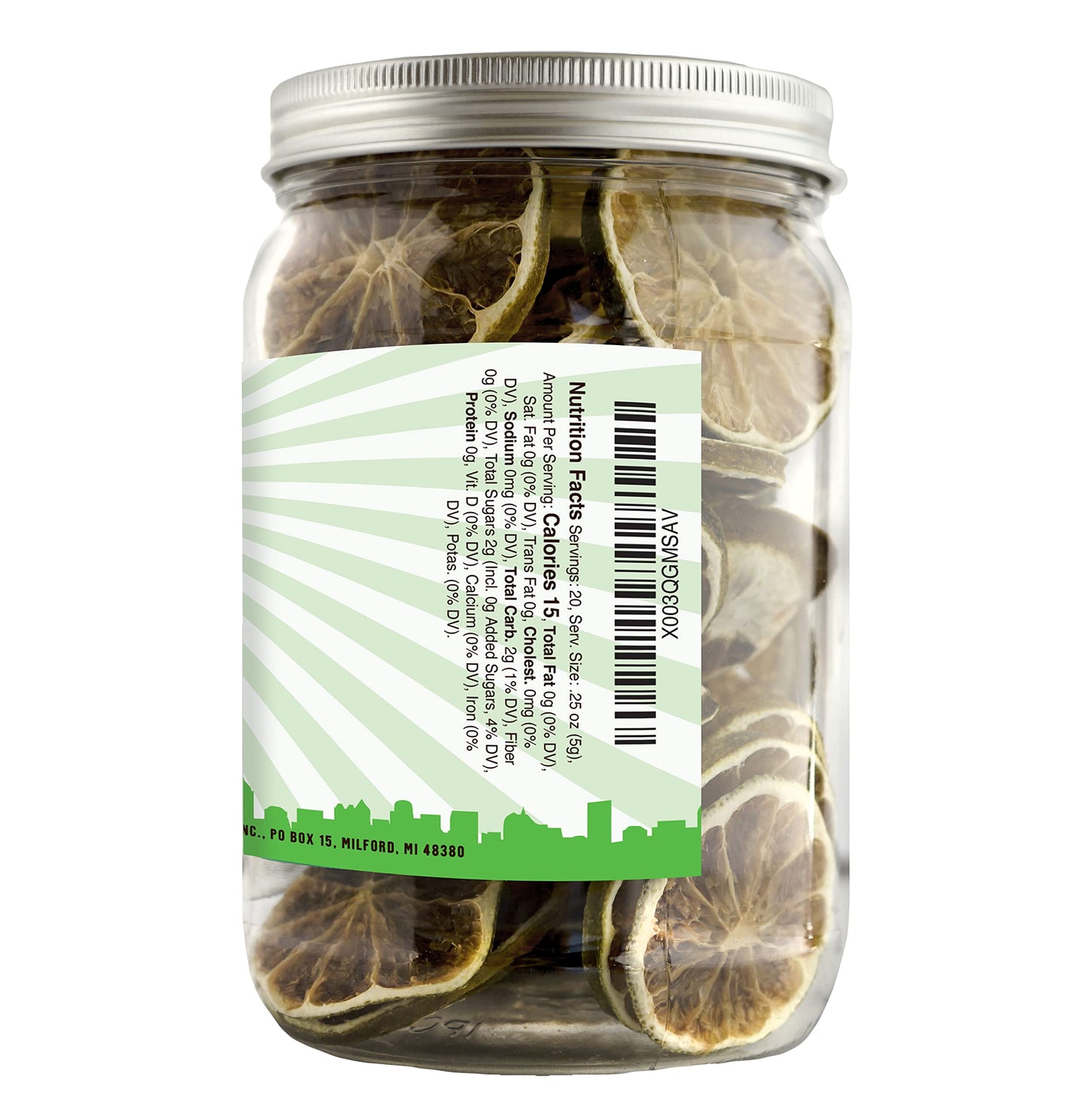 Barrel Roll Bar Essentials Usa Grown Dried Lime Slices For Cocktails | 4 Ounces Of Large Dehydrated Limes | Lime Cocktail Garnish | Dried Fruit For Cocktails & Healthy Snacks | Preservative Free
