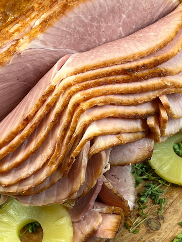 Holiday Ham Company Holiday Honey Glazed Spiral Sliced Ham, 7.5-8.5 lbs, Serves 12-14, 1 Count