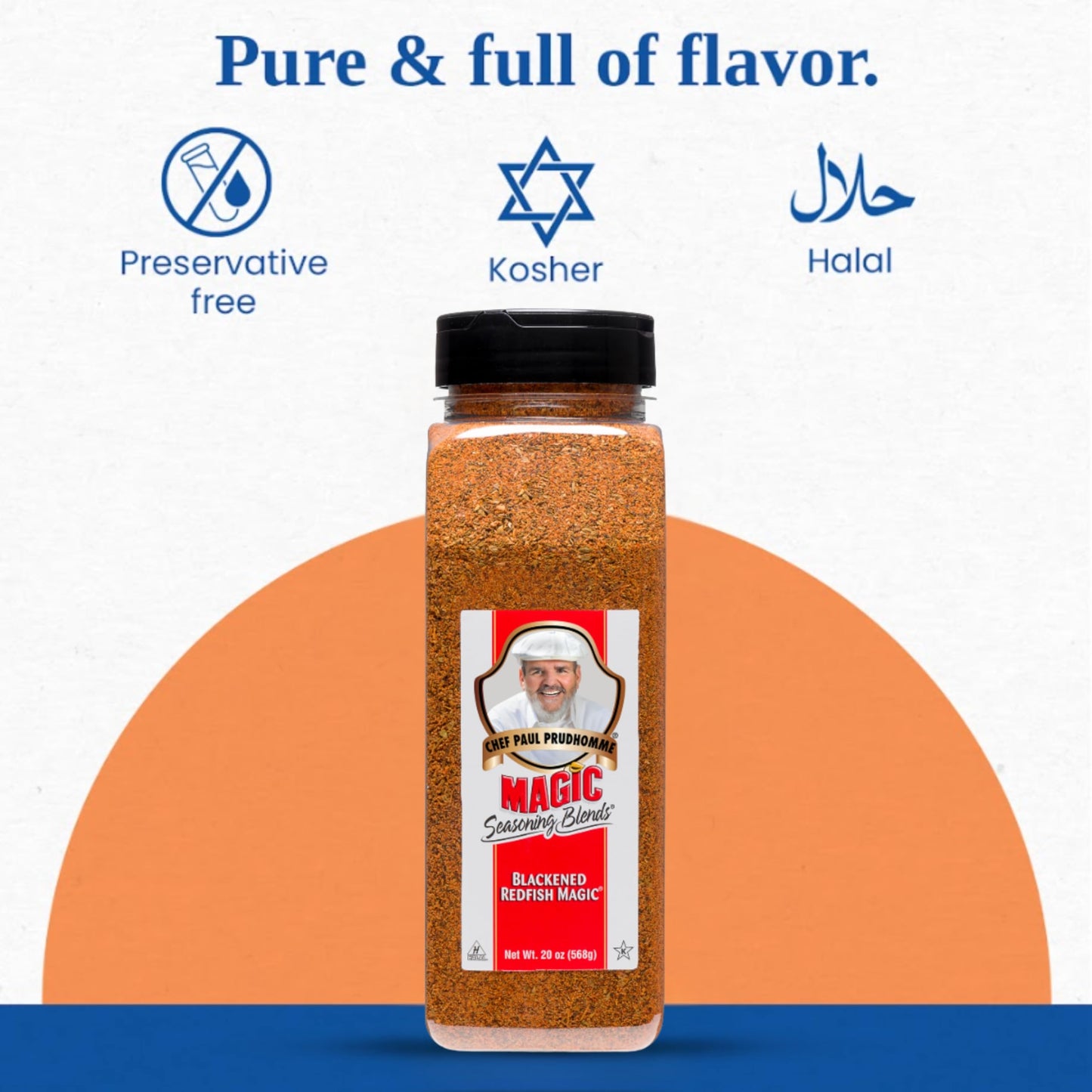 Chef Paul Blackened Redfish Magic Seasoning Blends | Cajun-Style Spices & Seasonings | Gluten-Free  No MSG  Bold Flavor | Perfect for Grilling  Cooking & BBQ | 20 oz/ 567g Shaker (Pack of 2)