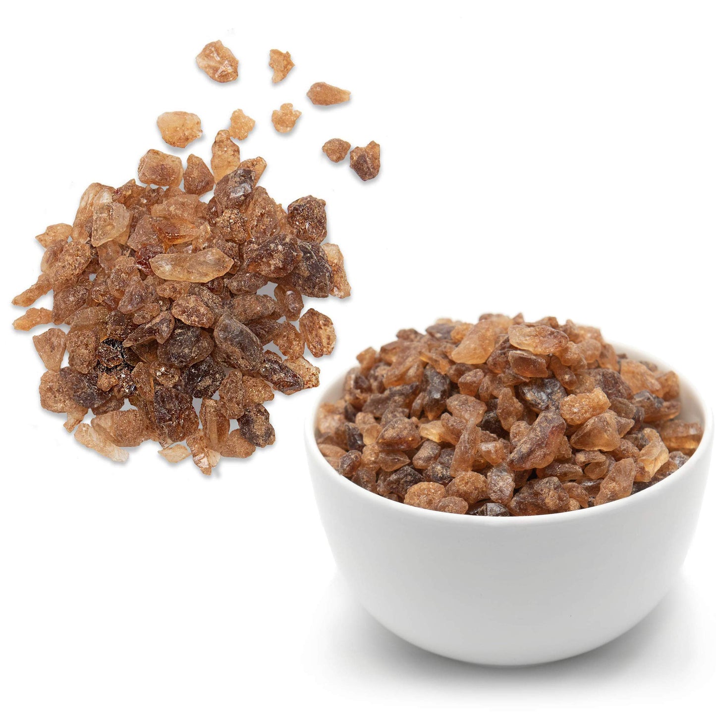 Fruidles Natural Amber Rock Sugar For Tea and Coffee, Pure Cane Sugar Crystals, Dissolves Quickly, Resealable Bag (Half-Pound)