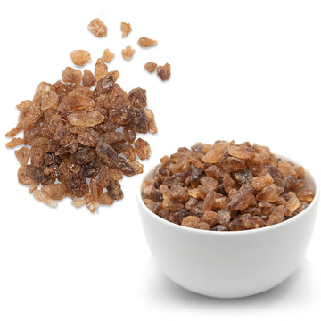 Fruidles Natural Amber Rock Sugar For Tea and Coffee, Pure Cane Sugar Crystals, Dissolves Quickly, Resealable Bag (Half-Pound)