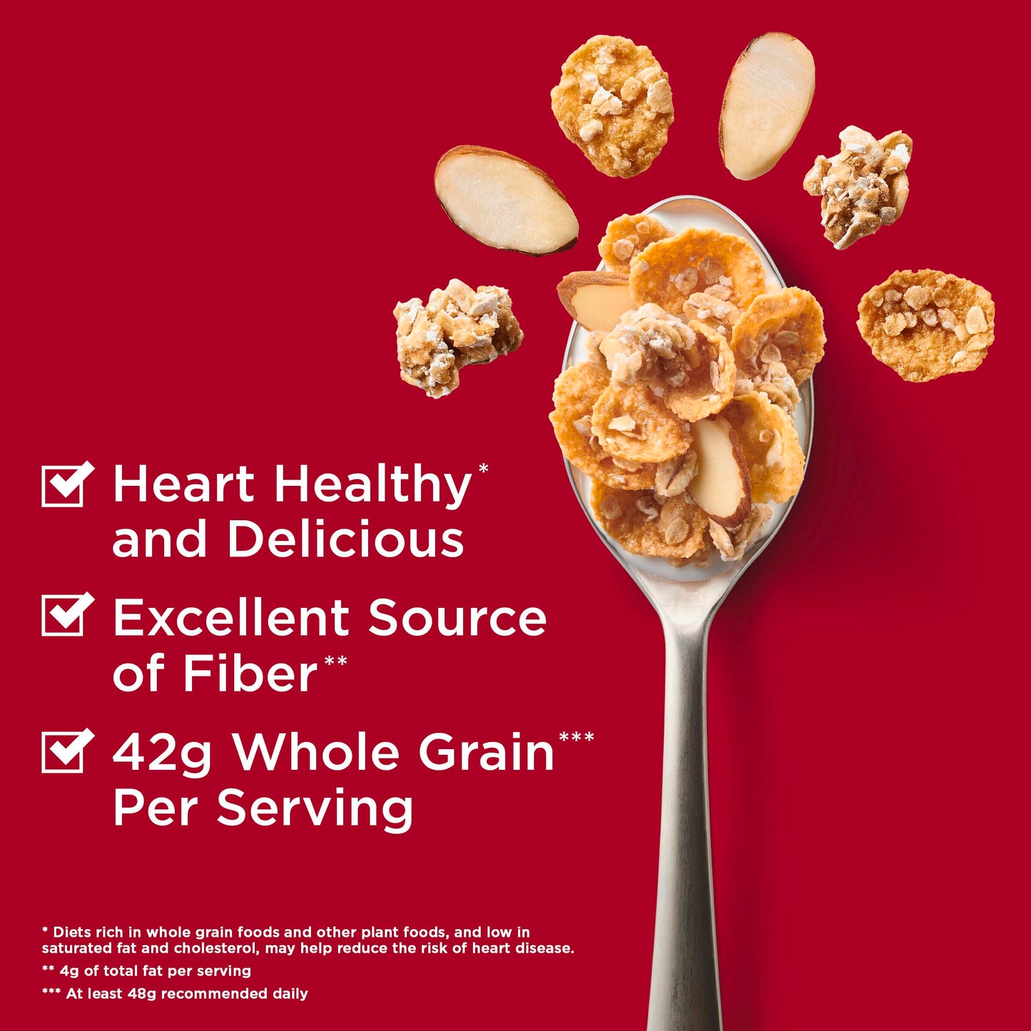 Oatmeal Crisp Heart Healthy Cereal, High Fiber Cereal Made With Whole Grain, 19.7 Oz