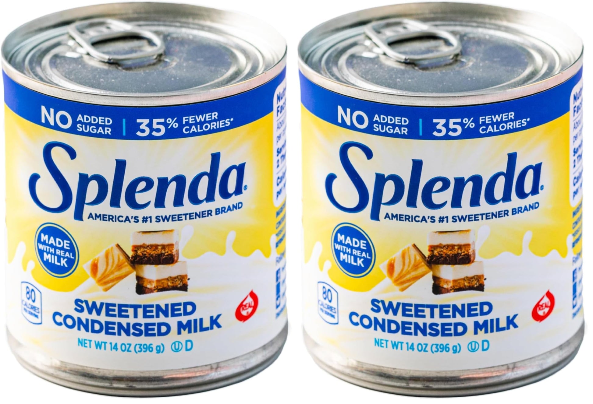 SPLENDA Reduced Calorie Sweetened Condensed Milk, No Sugar Added, 14 Ounce Can (Pack of 2)