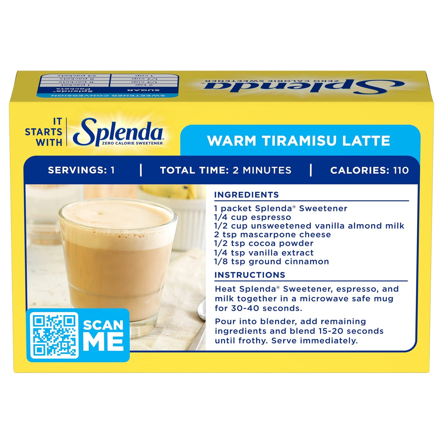 SPLENDA Zero Calorie Sweetener, 50 Count Packets (Pack of 2)