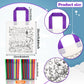 Howaf 12Pcs Eid Holiday Coloring Goodie Bags With Paint Pens For Kids, Eid Mubarak Coloring Candy Bags Ramadan Mubarak Coloring