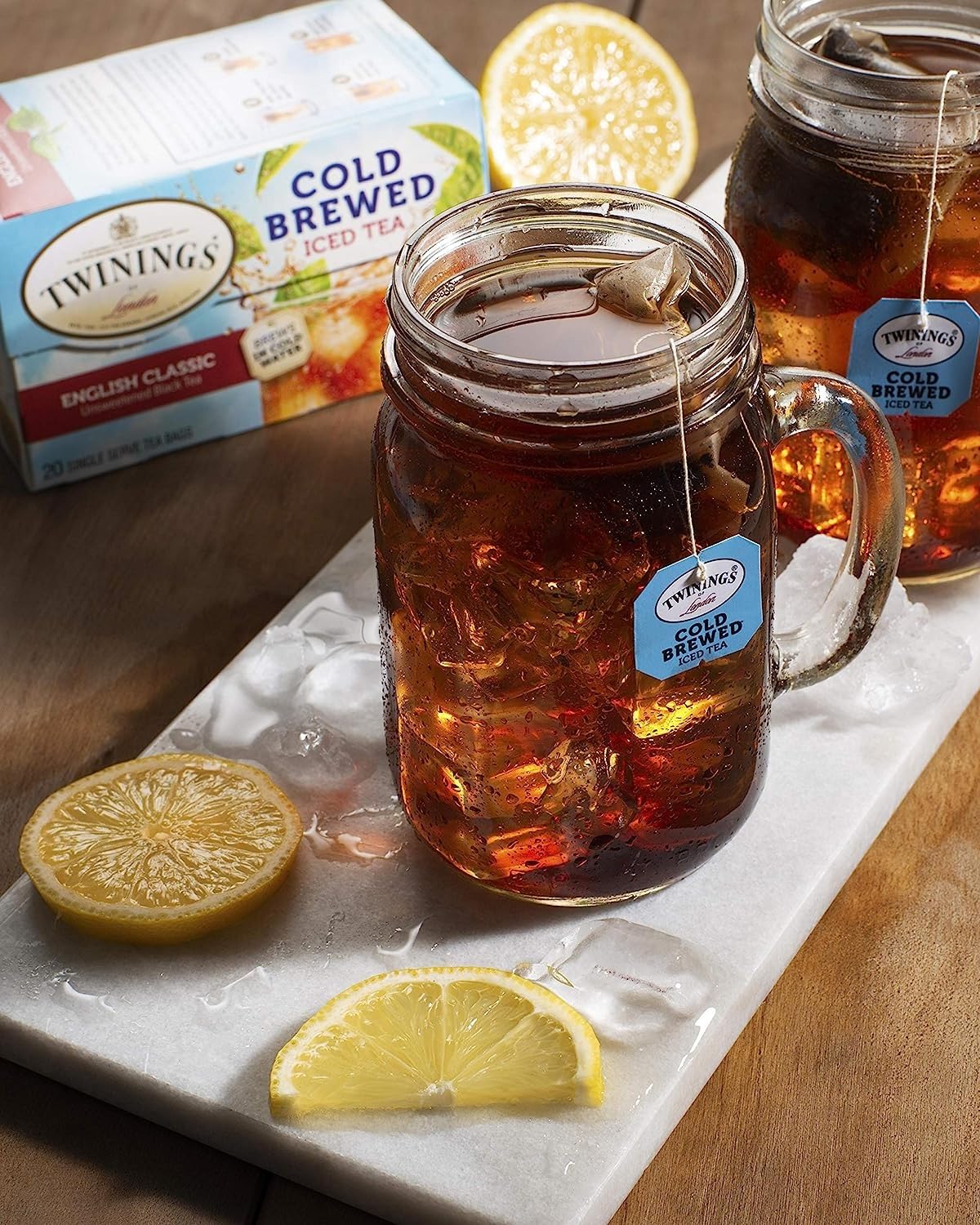 Twinings English Classic Cold Brewed Iced Tea Bags, 20 Count (Pack Of 6), Unsweetened Black Tea, Caffeinated