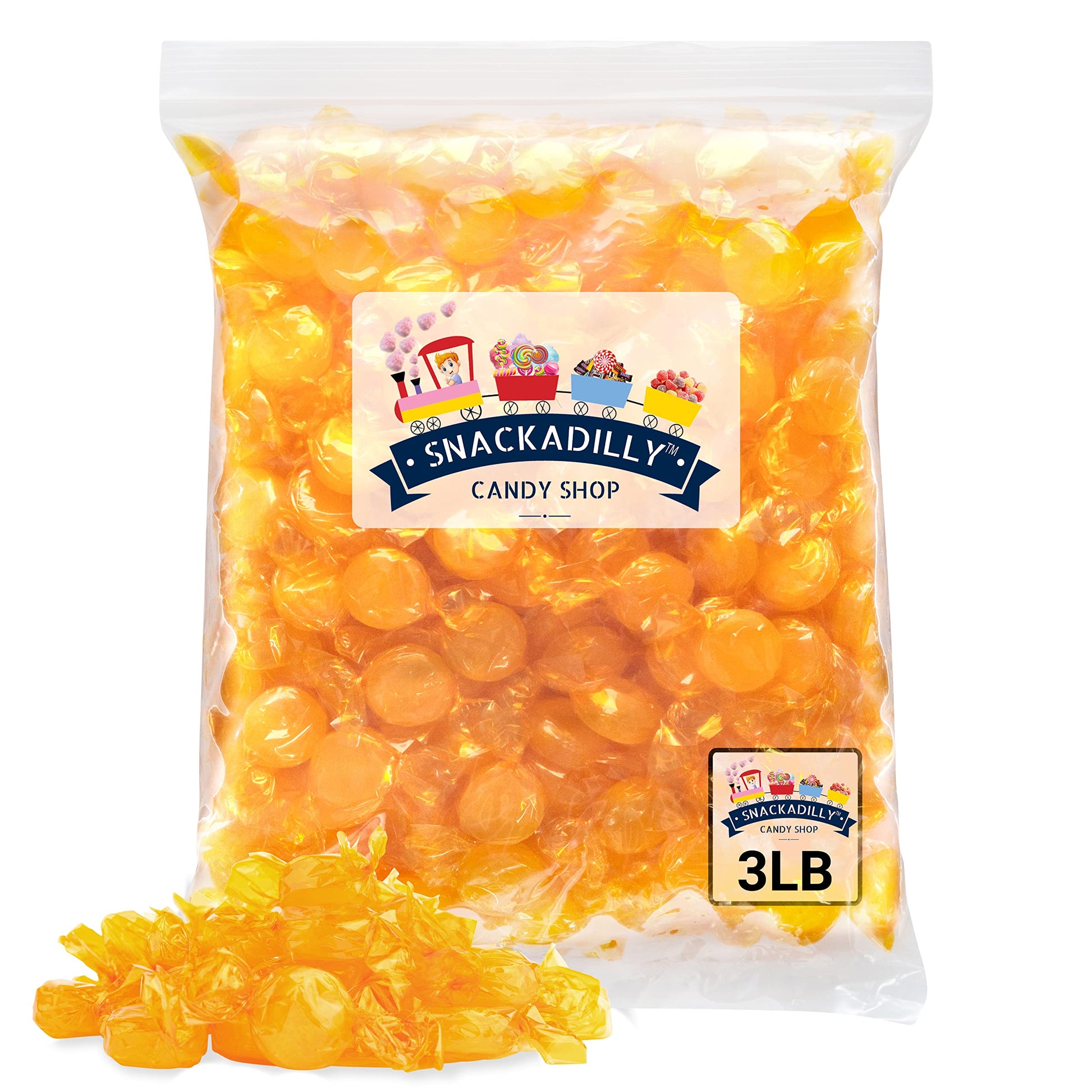 Butterscotch Candy Buttons - Value Size 3Lb Bag Of Individually Wrapped Hard Candy - Bulk Family Size