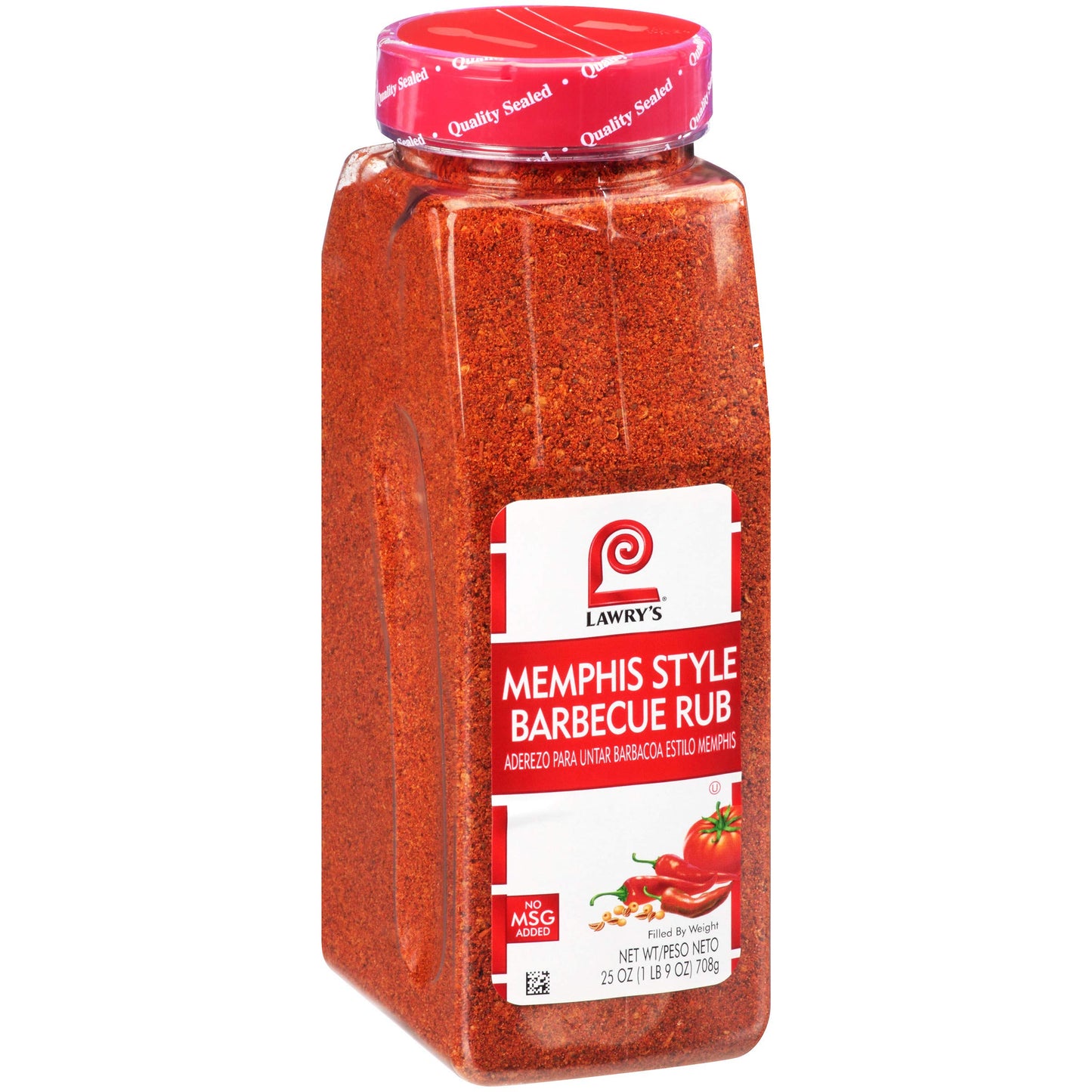 Lawrys Memphis Style Barbecue Rub - 25 oz Container, Perfect for BBQ Wings, Ribs, Brisket and More