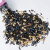 Black & Gold Star Sprinkles for Cake Decorating 4.23ounce - Sugar Mix Contains Gold Star & Pearl Sprinkles for Cupcake Toppers, 
