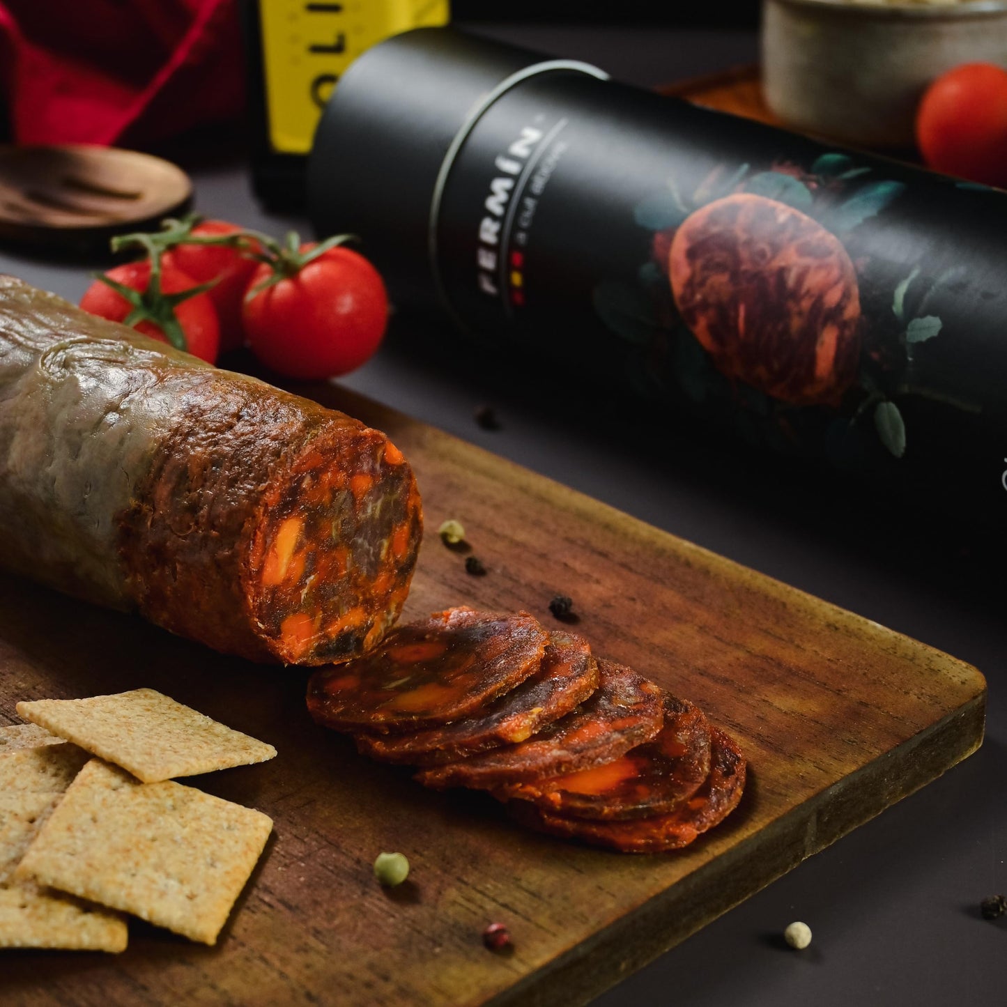 Fermin Iberico Acorn-Fed Chorizo (1 Lb Approx) - Authentic Dry-Cured Spanish Chorizo Iberico De Bellota