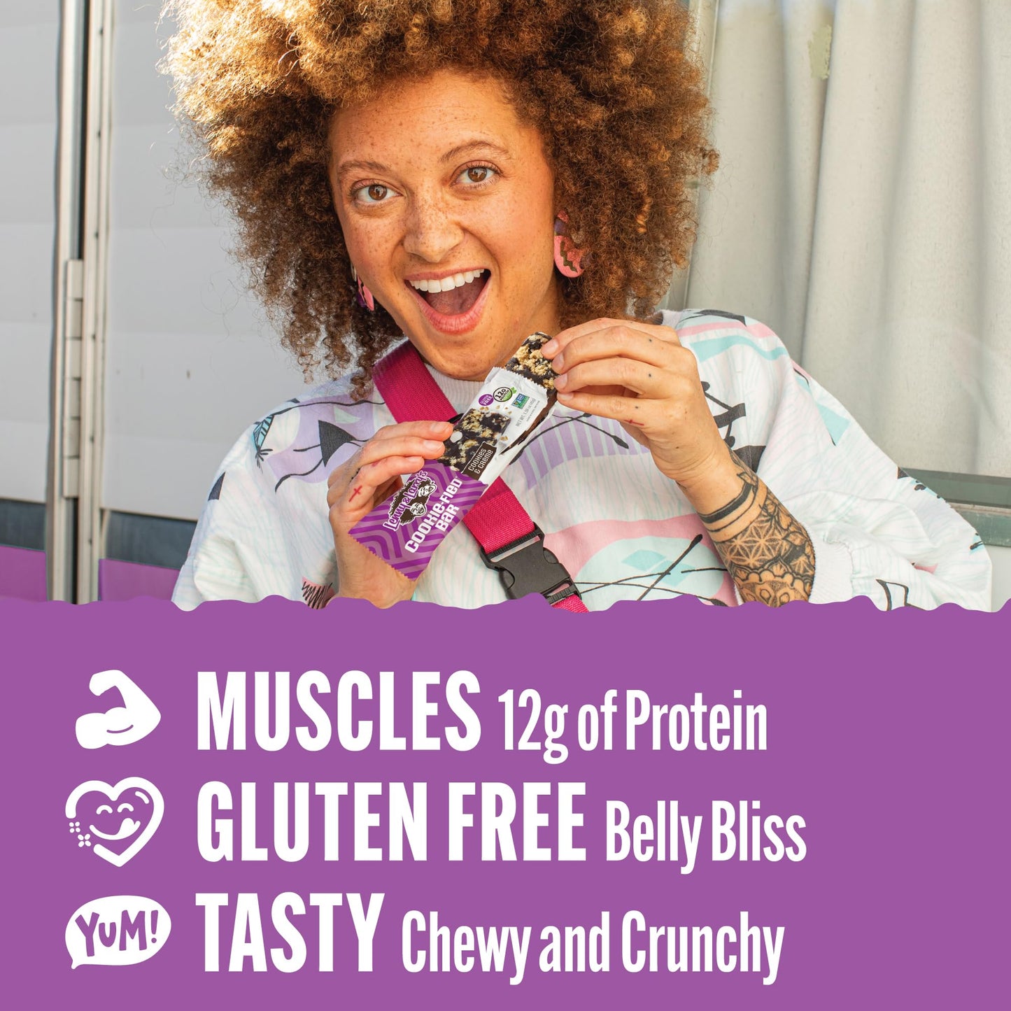 Lenny & Larry'S Cookie-Fied Protein Bar - Cookies & Creme Vegan Protein Bars 9X45G - Healthy Snacks With 12G Plant Protein & 5G