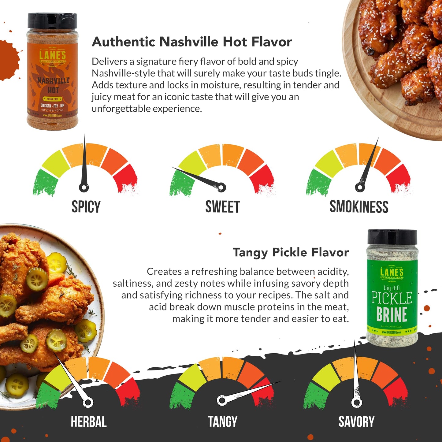 Lane'S Pickle Brine Seasoning Bundle With Nashville Hot Chicken Wing Seasoning & 24'' X 24'' Extra Large Brining Bag, All-Natura