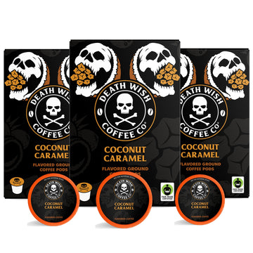 Death Wish Coffee, Coconut Caramel Coffee Pods (30 Count)