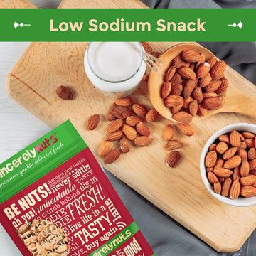 Sincerely Nuts Roasted Whole Unsalted Almonds No Shell - 1Lb Bag - Incredibly Tasty - Sealed for Freshness - Healthy Nutrients