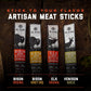 ICON Meats Snack Sticks Sampler - Assorted Bison, Elk, Venison, Pork - 24 Pack, 6 Sticks per Flavor - All Natural, USDA Approved