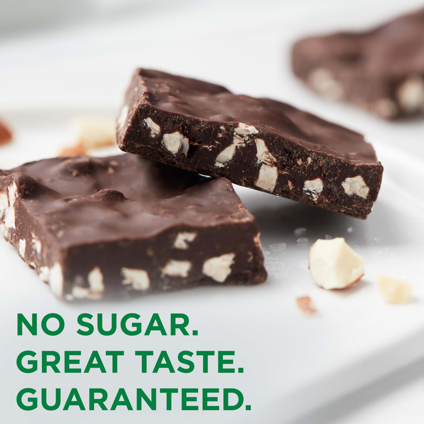 RUSSELL STOVER Sugarfree Dark Chocolate Almond & Sea Salt Bark, 7.5 oz bag, 5 Pack