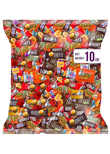 Chocolate Assorted Bulk Candy - 10 LB Chocolate Candy Variety Pack - Bulk Chocolate, Milk Chocolate Candy, Dark Chocolate - Bulk