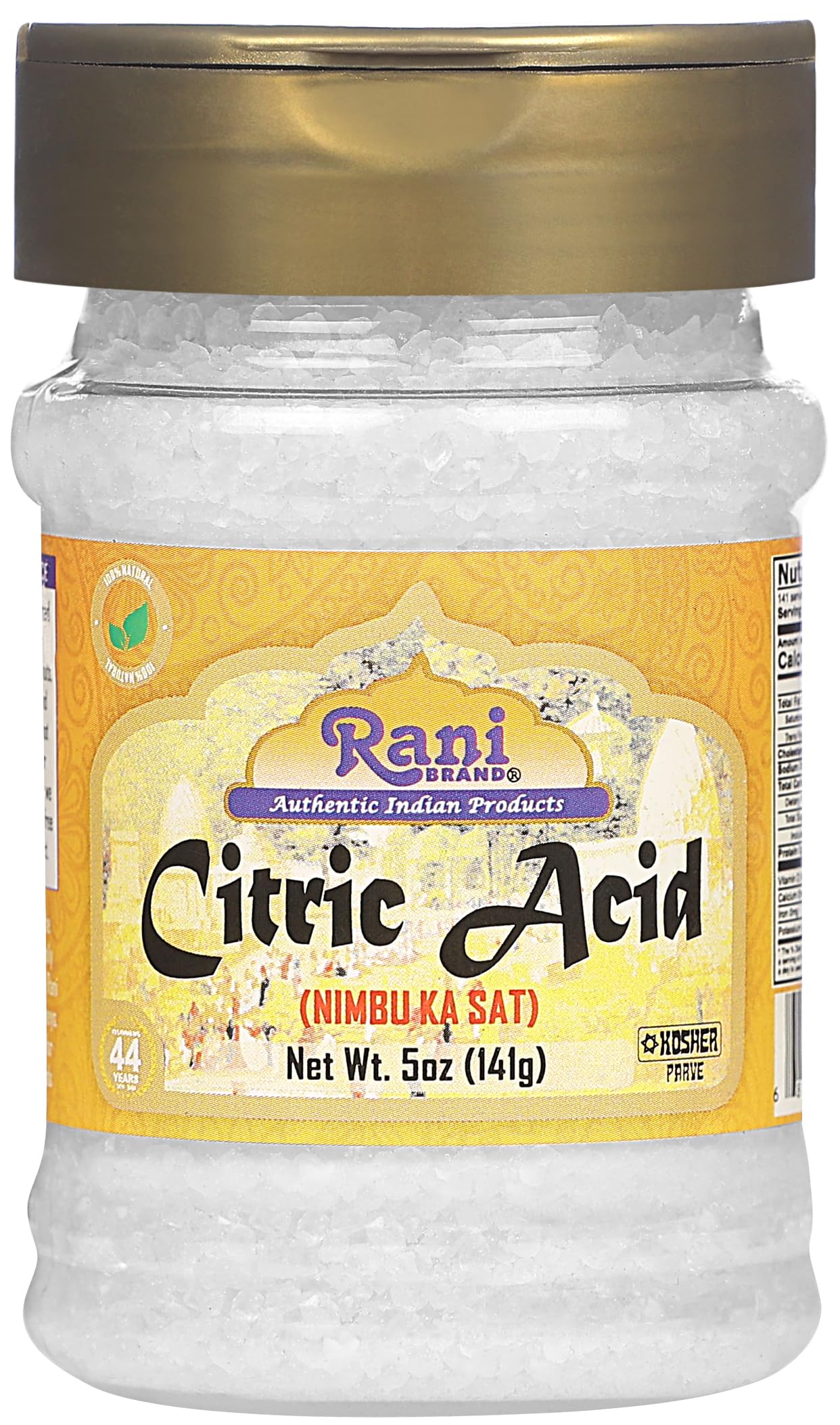 Rani Citric Acid Powder, Food Grade, 5oz PET Jar - Ideal for Cooking & Cleaning, Gluten Friendly, Indian Origin