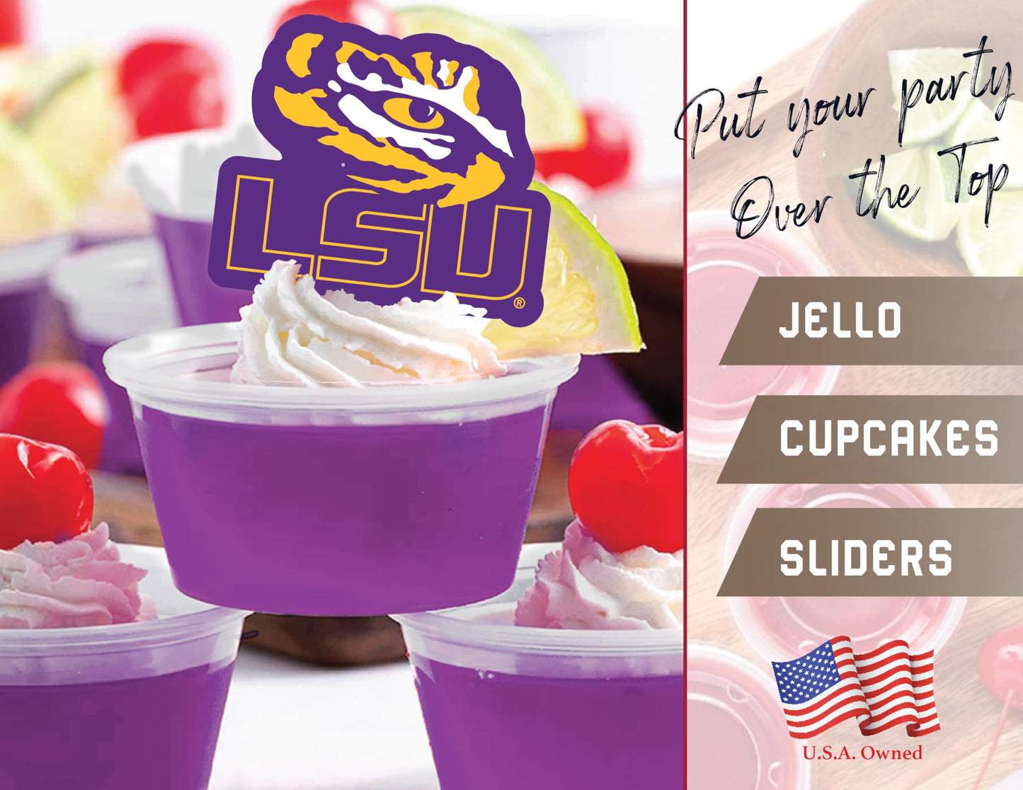 Lsu Cupcake Toppers (24 Pcs) Lousiana State University Party Supplies For Football, Birthday Gift, Graduation Party Decorations