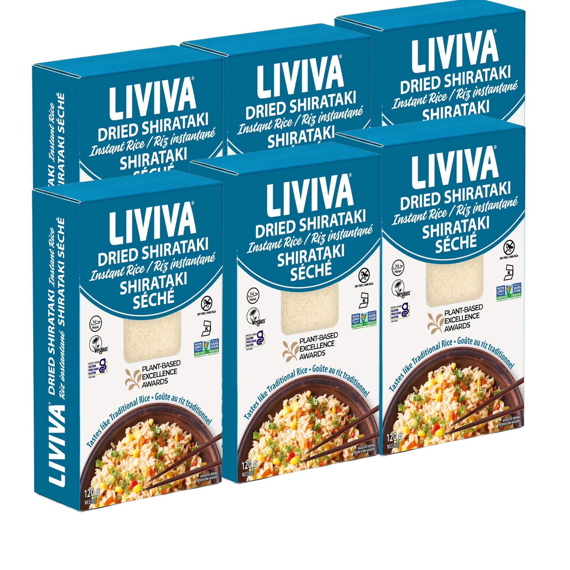 LIVIVA Dried Shirataki Low Carb Plant-Based Gluten Free Pasta - Konjac Noodles - Taste & Cook like Regular Spaghetti & Rice - Di